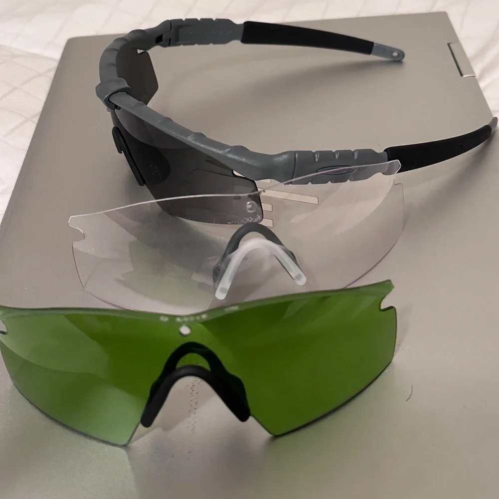 Oakley Black and Gray Sport Sunglasses
